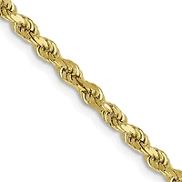 10KT Yellow Gold 18-inch 2.75MM Diamond-cut Lobster Clasp Rope Chain