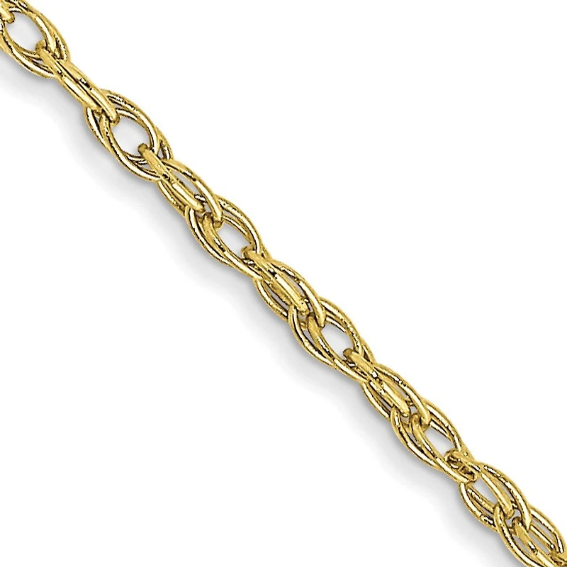 10KT Yellow Gold 16-inch 1.15MM Cable Rope Pendant Chain