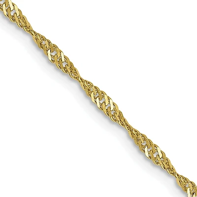 10KT Yellow Gold 30-inch 1.7MM Lobster Clasp Singapore Chain