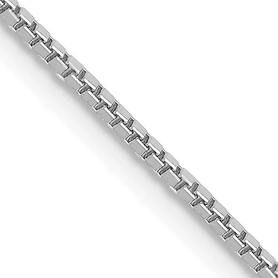 10KT White Gold 22-inch 1MM Box Chain