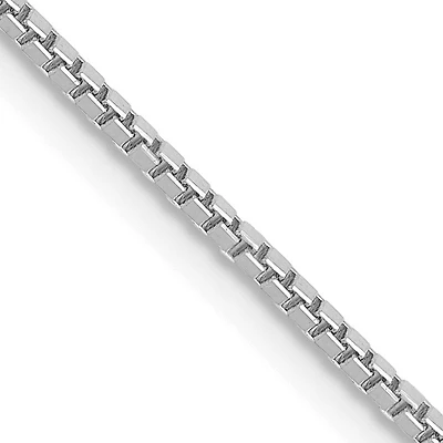 10KT White Gold 20-inch 1.1MM Lobster Clasp Box Chain