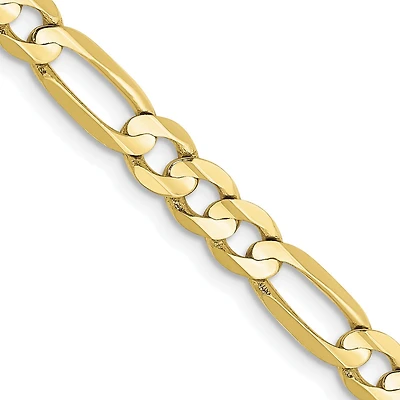 10KT Yellow Gold 18-inch 4.5MM Lobster Clasp Figaro Chain