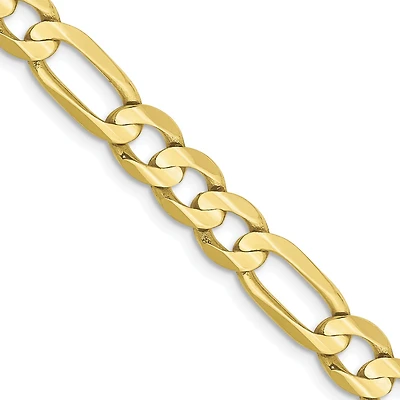 10KT Yellow Gold 24-inch 6MM Lobster Clasp Figaro Chain