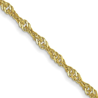 10KT Yellow Gold 24-inch 1.4MM Singapore Pendant Chain