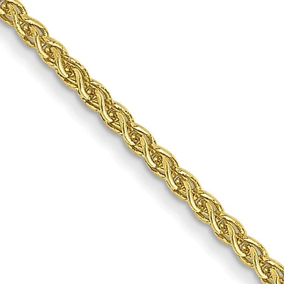 10KT Yellow Gold 30-inch 1MM Lobster Clasp Spiga Link Chain