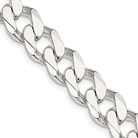 Sterling Silver 22-inch 11MM Lobster Clasp Curb Chain