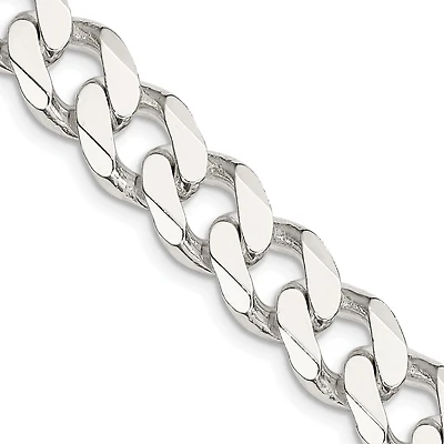 Sterling Silver 24-inch 11MM Lobster Clasp Curb Chain