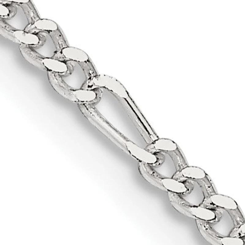 Sterling Silver 16-inch 2.25MM Lobster Clasp Figaro Chain
