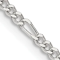 Sterling Silver 16-inch 2.25MM Lobster Clasp Figaro Chain