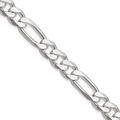 Sterling Silver 36-inch 8MM Figaro Chain