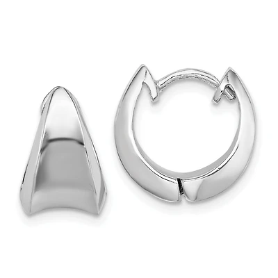 Sterling Silver 13MM Hinged Hoop Earrings