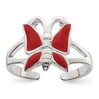 Sterling Silver 2MM Butterfly Toe Ring