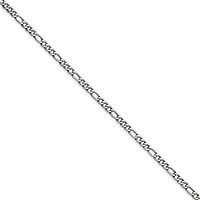 Stainless Steel 5.30mm 7in Figaro Bracelet