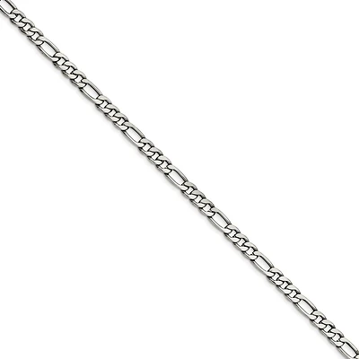 Stainless Steel 6.75mm 8in Figaro Bracelet