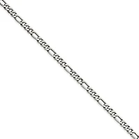 Stainless Steel 6.75mm 8in Figaro Bracelet