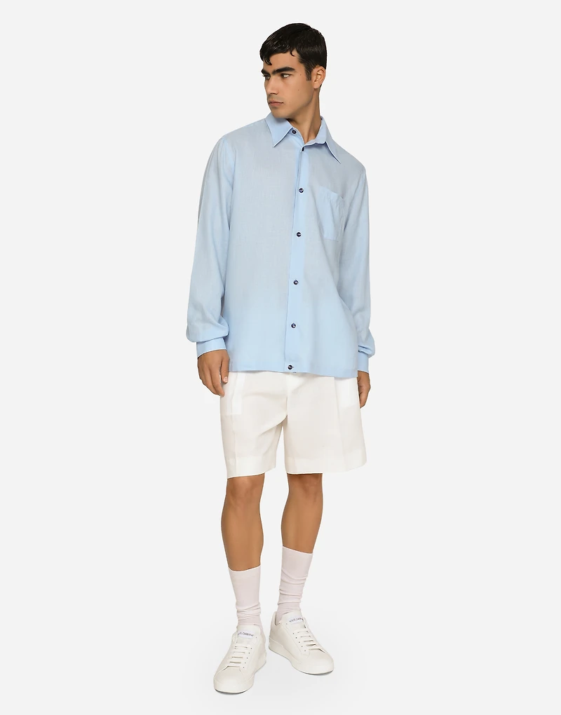 Linen Hawaiian shirt with DG hardware
