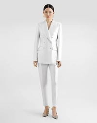 Double-breasted jacket silk