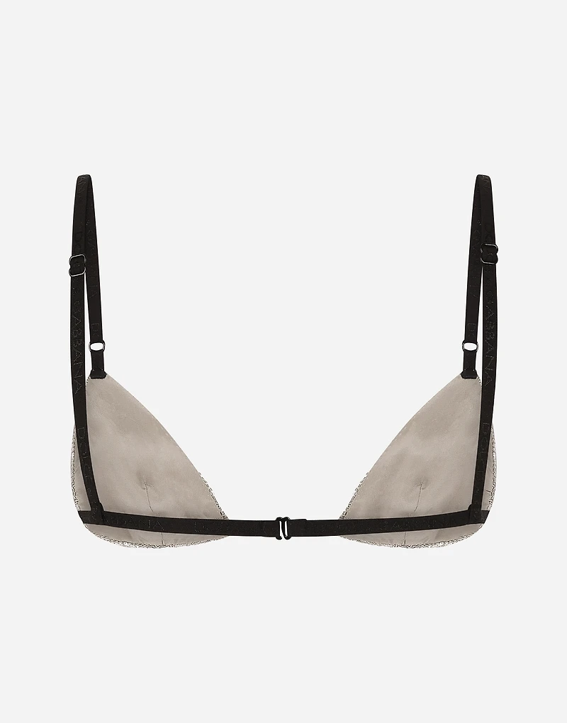 Crystal mesh bra