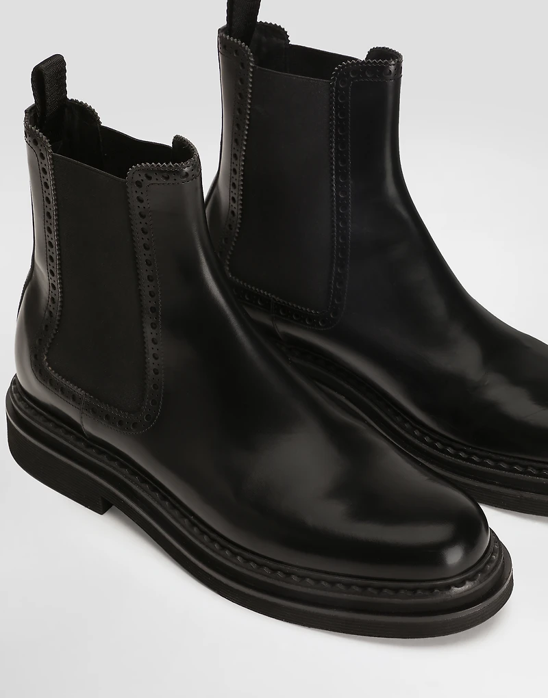 Brushed calfskin ankle boots