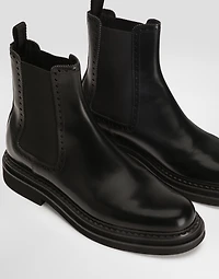 Brushed calfskin ankle boots