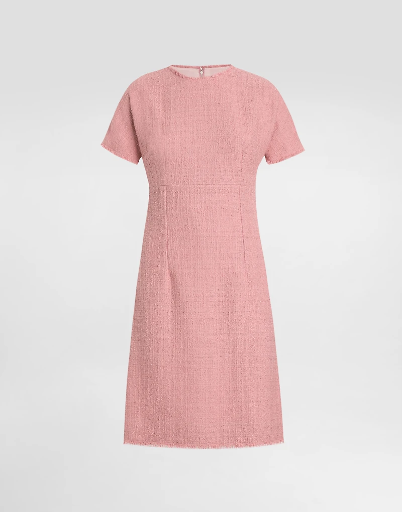 Raschel tweed midi dress with DG logo