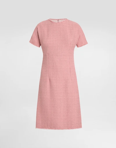 Raschel tweed midi dress with DG logo
