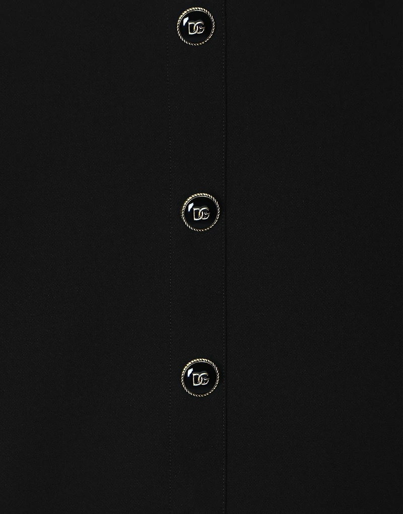 Cady dress with branded buttons