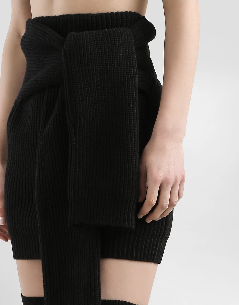 Wool knit skirt