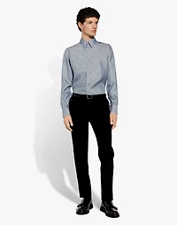 Silk Martini-fit shirt with tie print