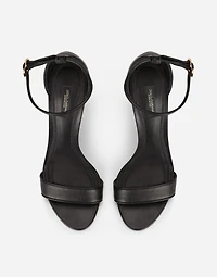 Nappa leather sandals with baroque DG detail