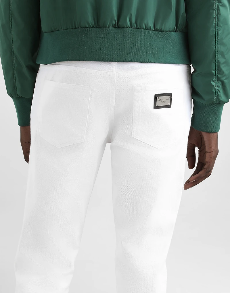 White skinny stretch jeans