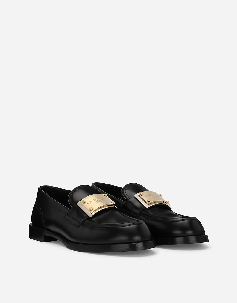 Brushed calfskin loafers
