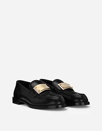 Brushed calfskin loafers