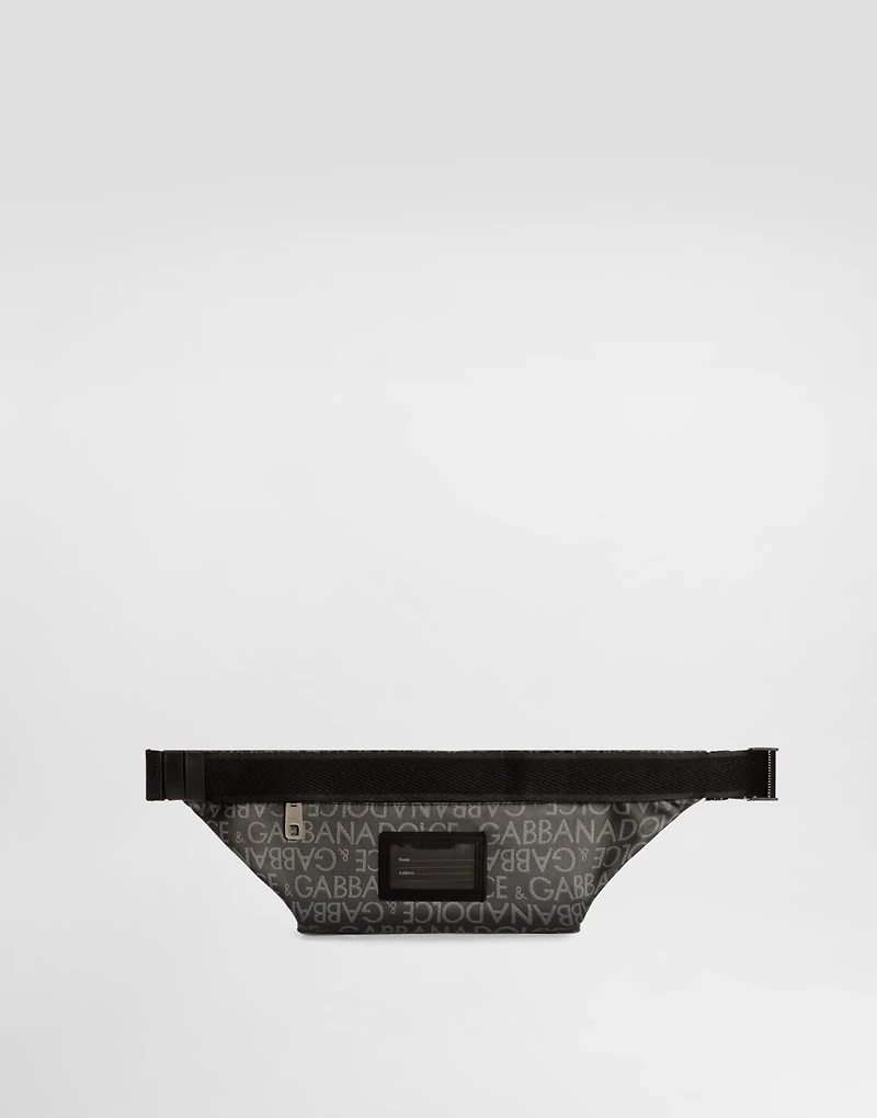Small coated jacquard belt bag