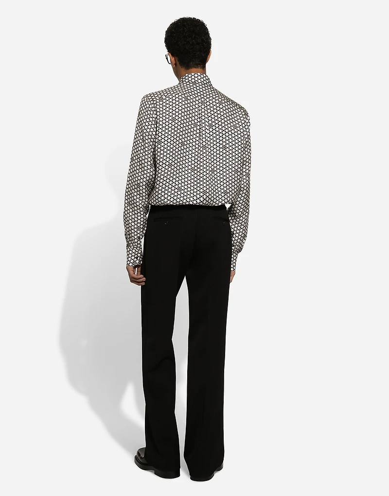 Silk Martini-fit shirt with DG print