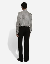 Silk Martini-fit shirt with DG print