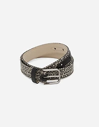 Canvas belt with Dolce&Gabbana logo print
