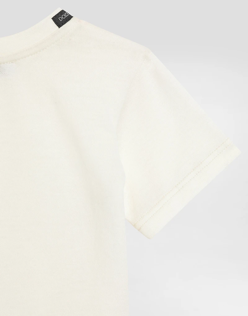 Short-sleeved jersey t-shirt with DG embroidery