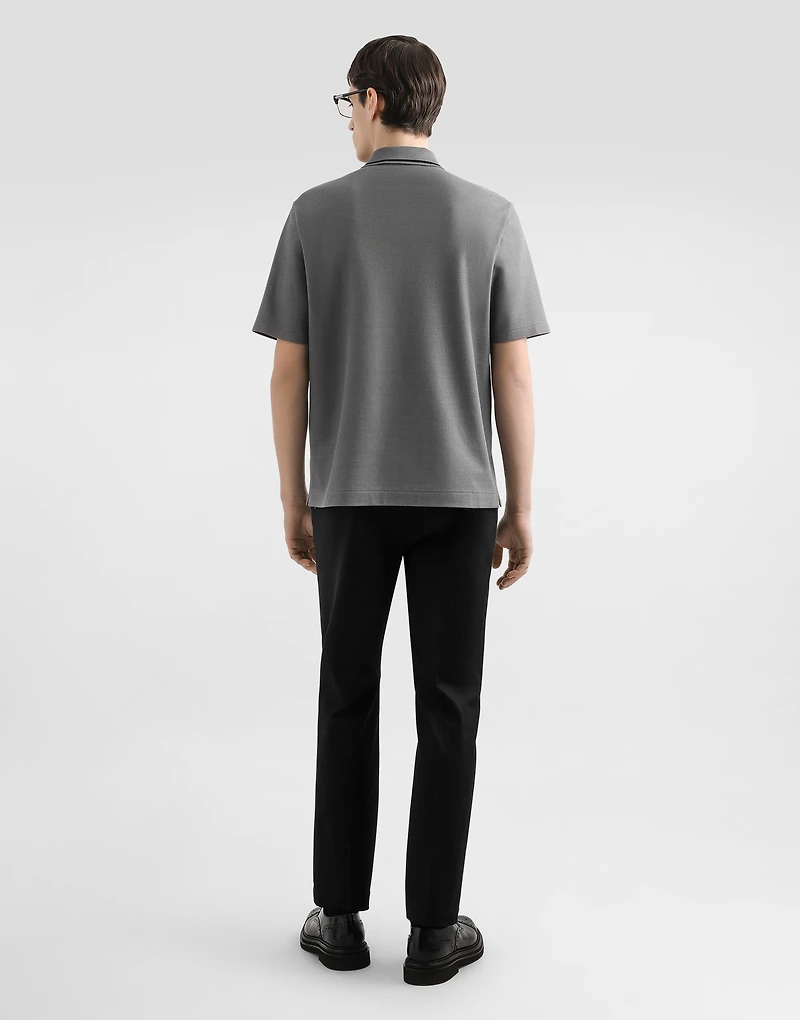 Cotton piqué polo shirt