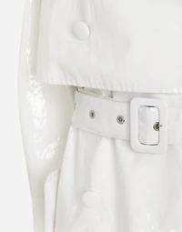 Coated cotton trench coat