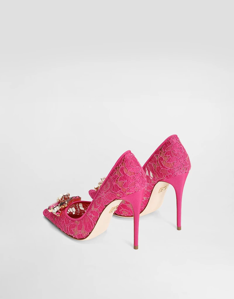 Rainbow lace pumps lurex