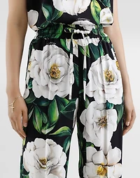 Wool gabardine shorts