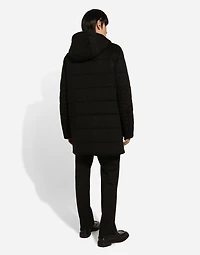 Quilted cashmere parka