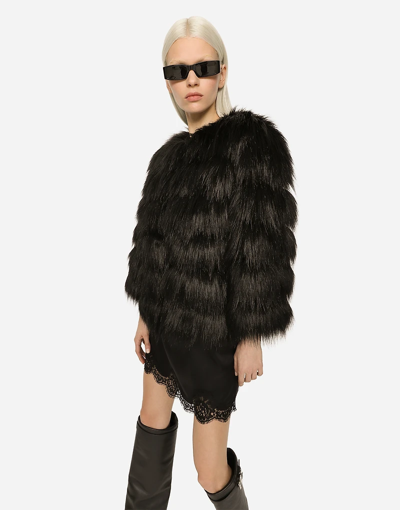 Faux fur jacket