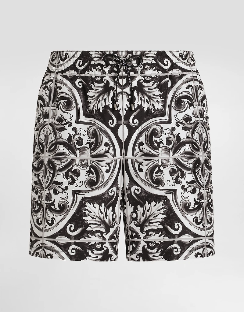 Majolica-print medium swim boxer shorts