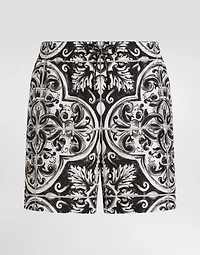 Majolica-print medium swim boxer shorts