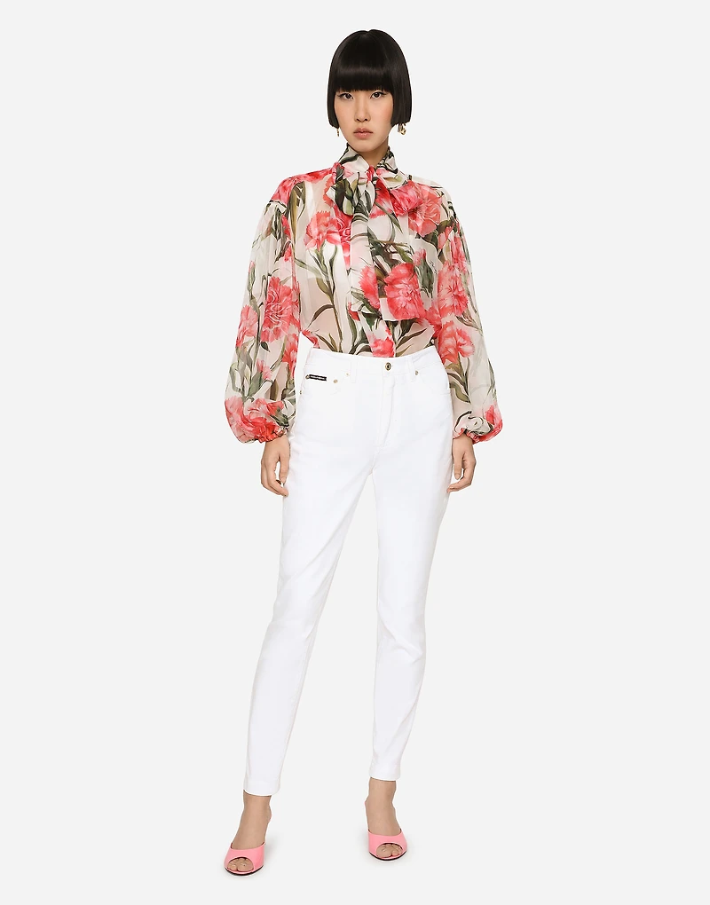 White denim Audrey jeans