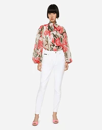 White denim Audrey jeans