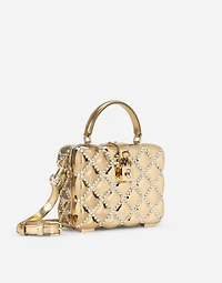 Resin Dolce Box bag with rhinestones