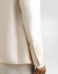 Sicilia light single-breasted silk twill jacket